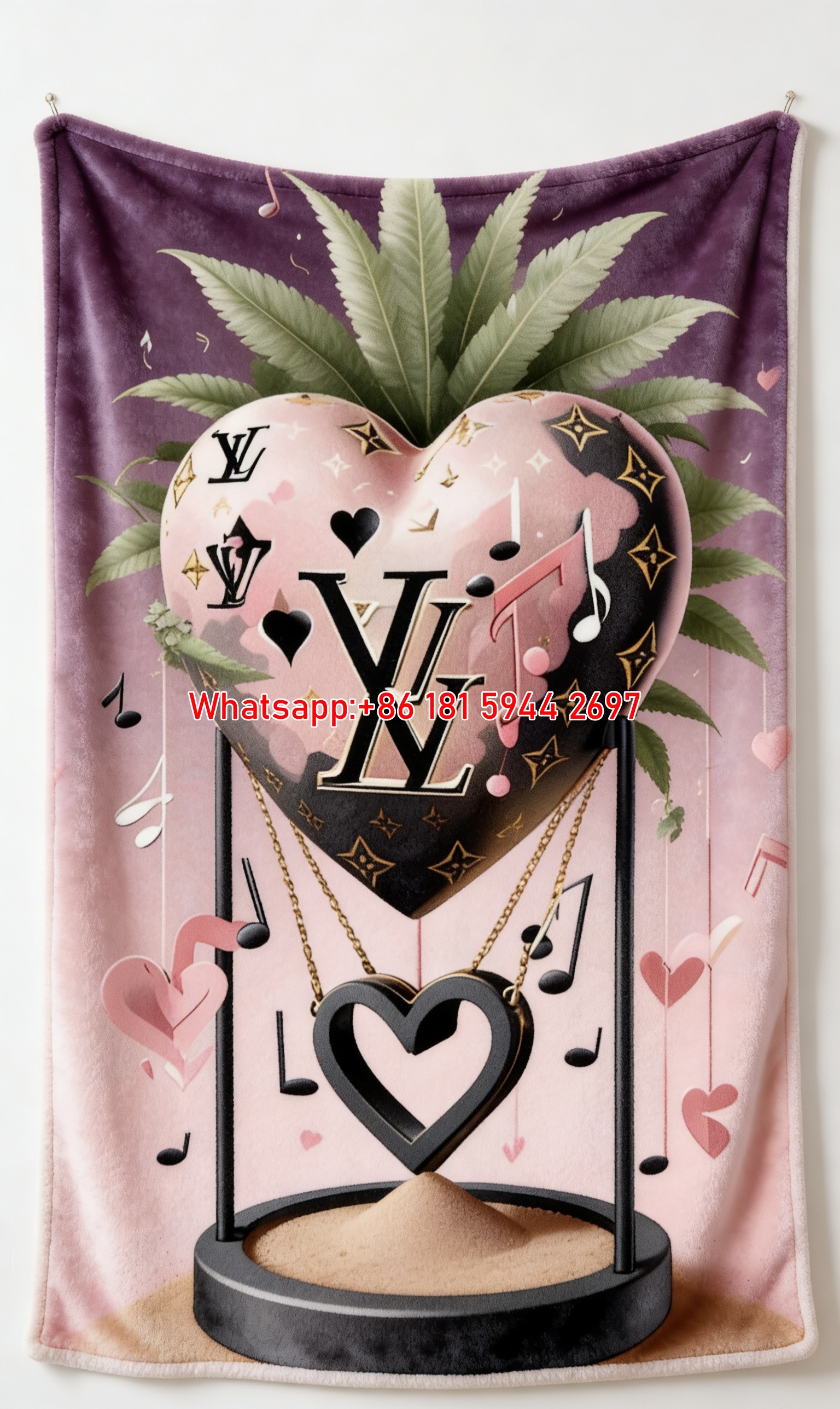 LV Heartbeat Luxury Blanket Melodic Love & Luxury Throw 126